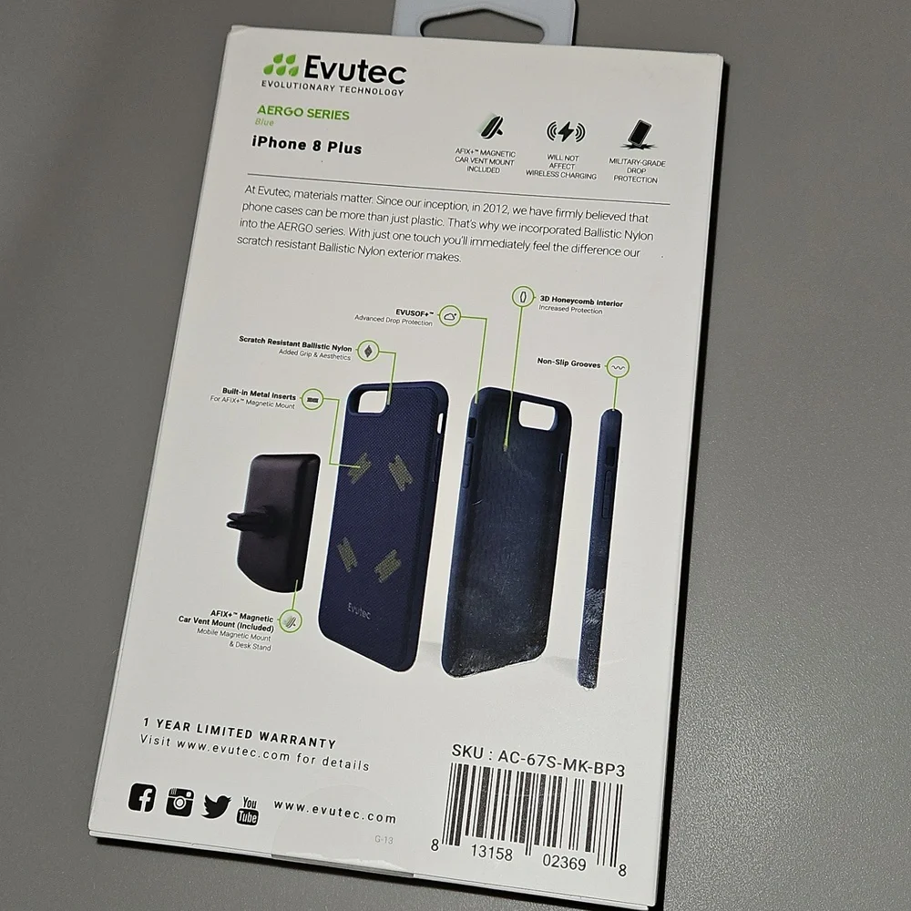 iPhone 8+ 7+ 6+ NIB Phone case